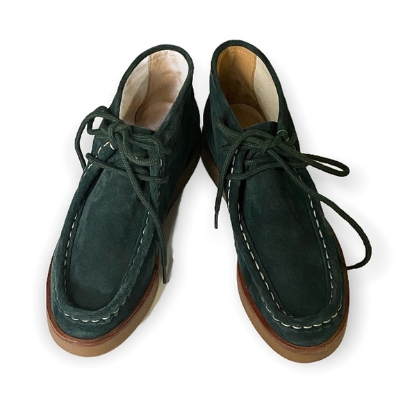 The GREAT. Trooper Chukka  Boots in evergreen suede Size 6.5, New in box - Picture 13 of 16